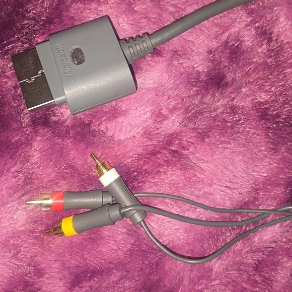 MICROSOFT XBOX 360 SLIM OFFICIAL COMPOSITE SCART AV CABLE 821376 - Picture 2 of 3